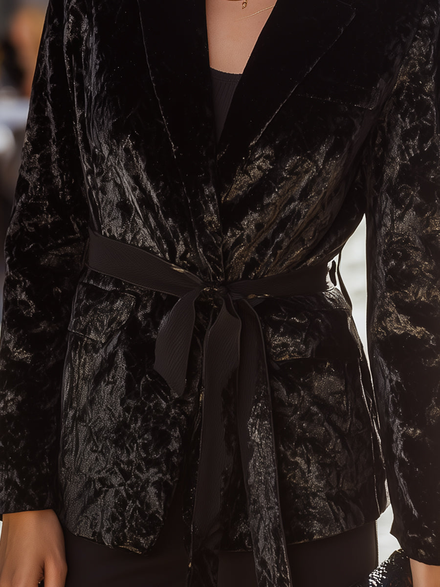 Blazer en Velours Cintré