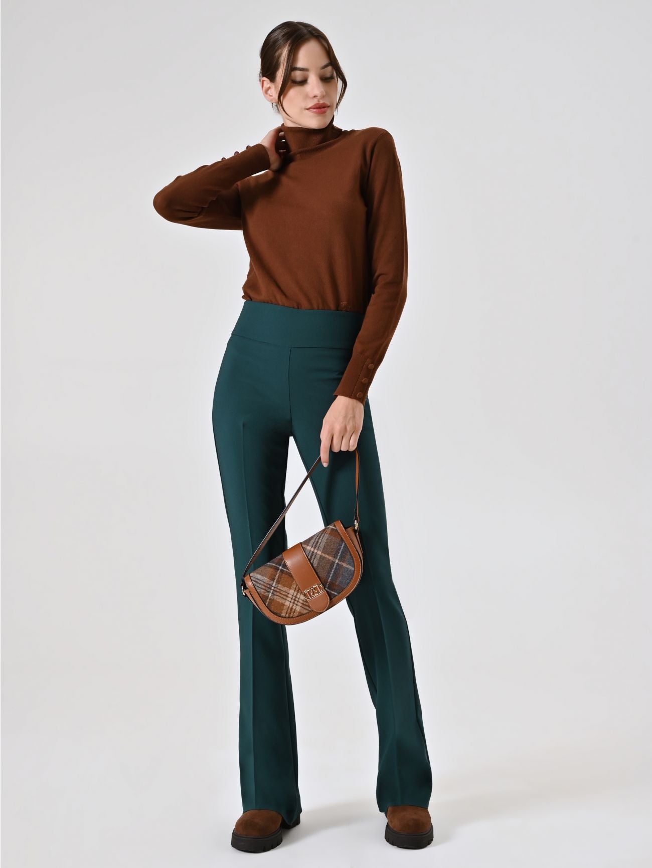 Pantalon Evasé Structuré