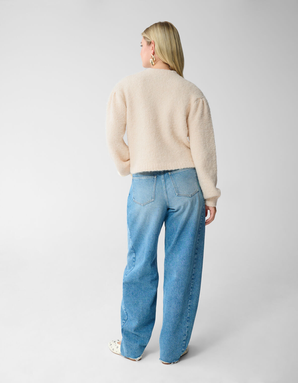 Cardigan Effet Bouclette Avec Poches