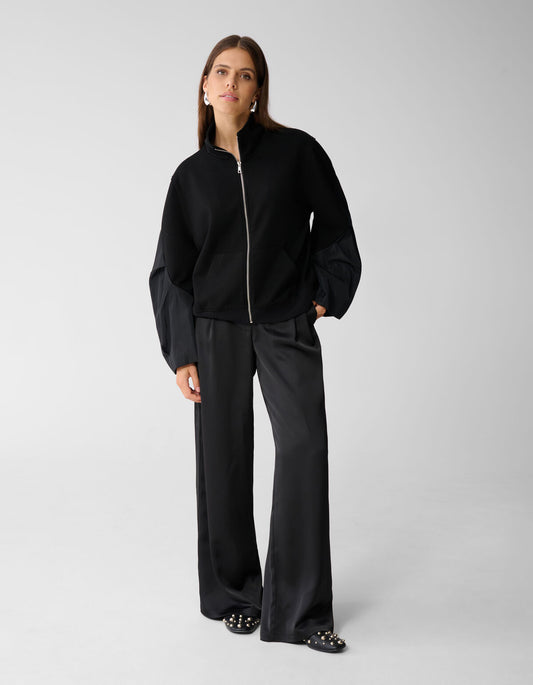 Veste Zippée à Manches Contrastées