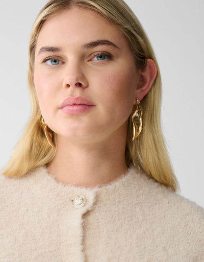 Cardigan Effet Bouclette Avec Poches