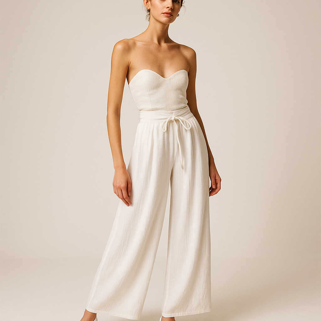 Pantalon Large à Nouer | Taille Haute | Léger et Aérien