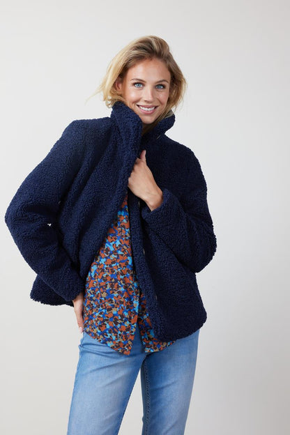 Veste Teddy Zippée Col Montant