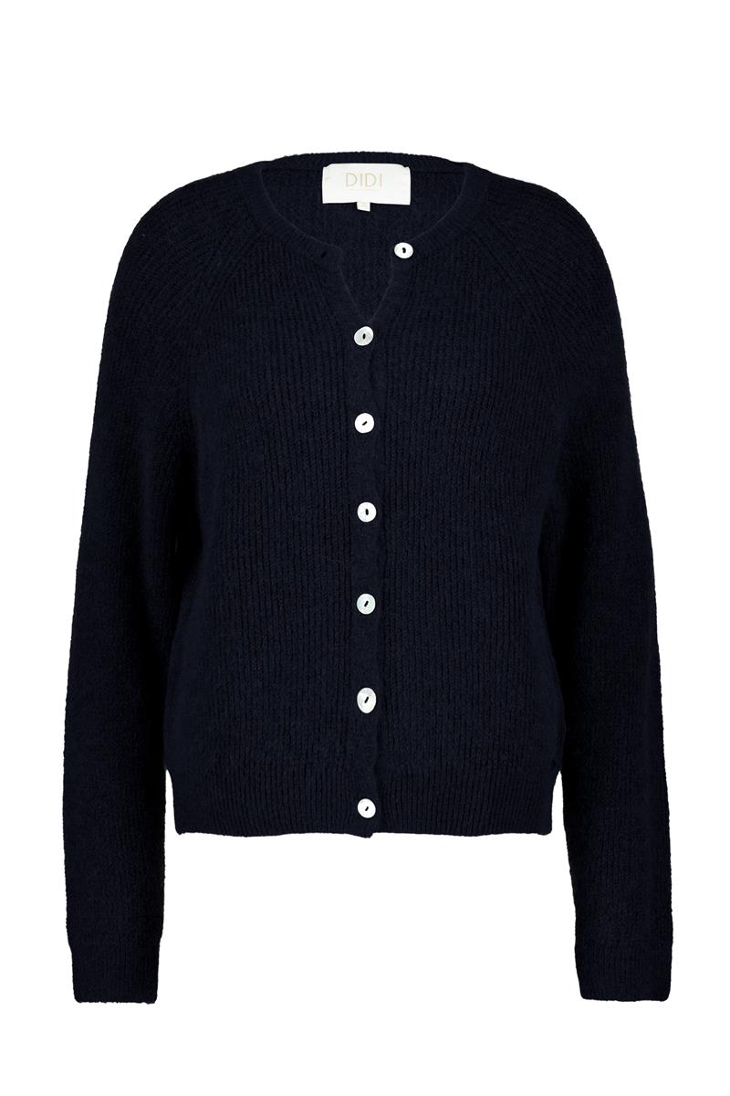 Cardigan en Maille Douce à Boutons Perlés