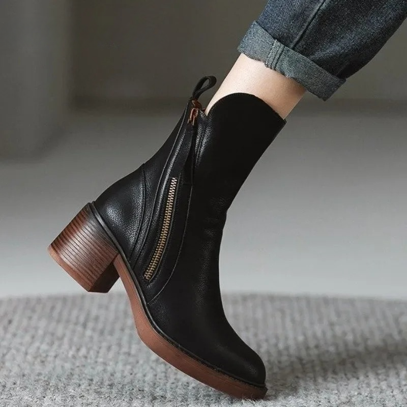 Bottes Femme | Cuir Synthétique PU | Confortables Et Élégantes | Pour Le Quotidien En Automne-Hiver