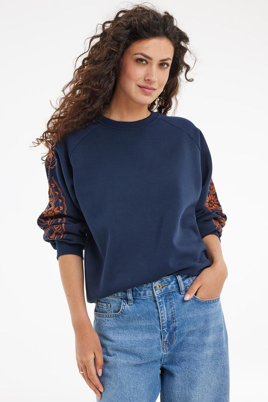 Sweat à Manches Décorées