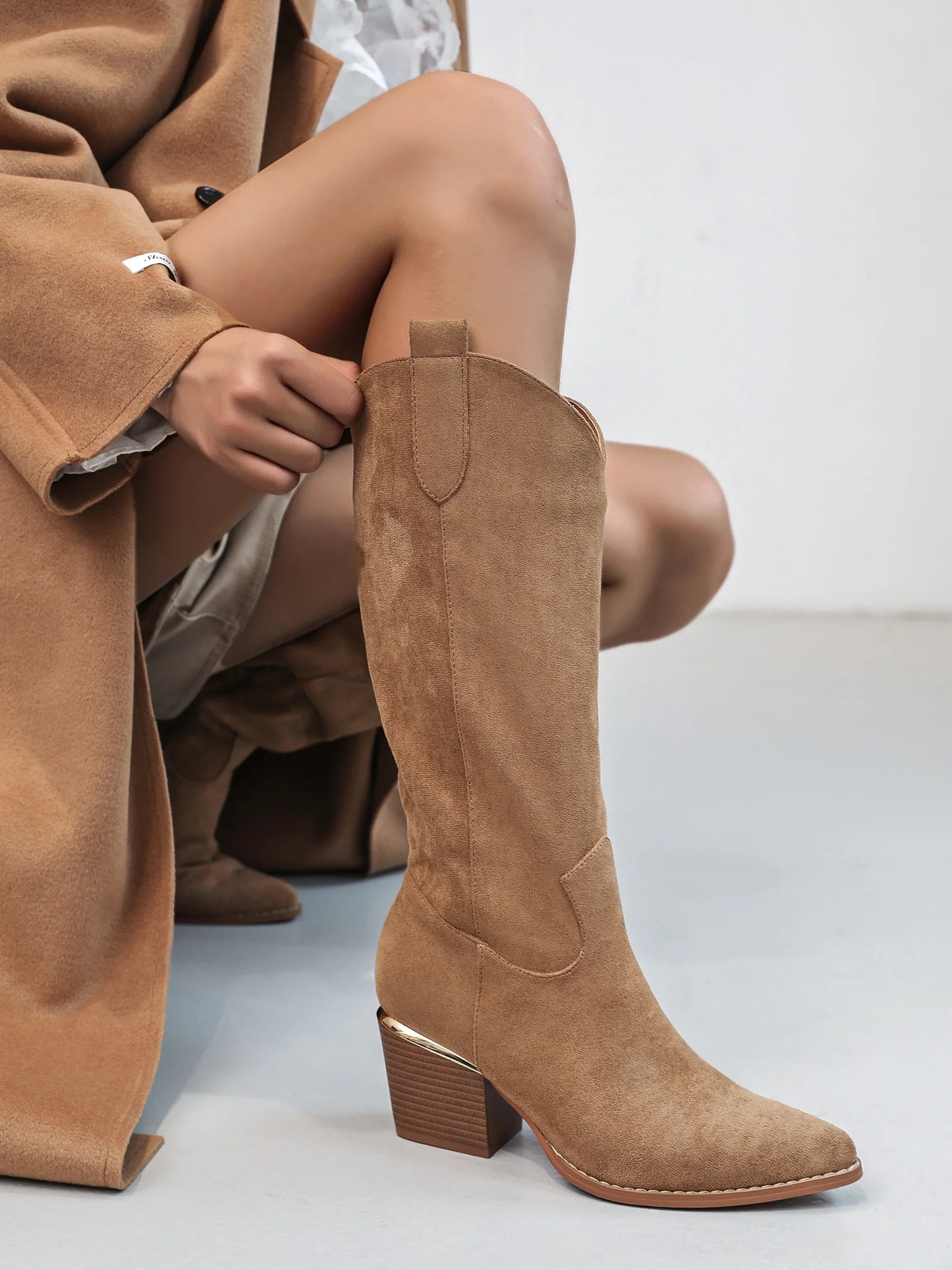 Bottes Femme | Style Western PU | Parfaites pour Automne, Look Bohème ou Tendance Western