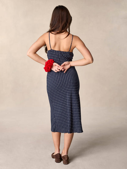 Robe Midi A Pois | Féminine & Légère | Été & Déjeuners Én Terrasse