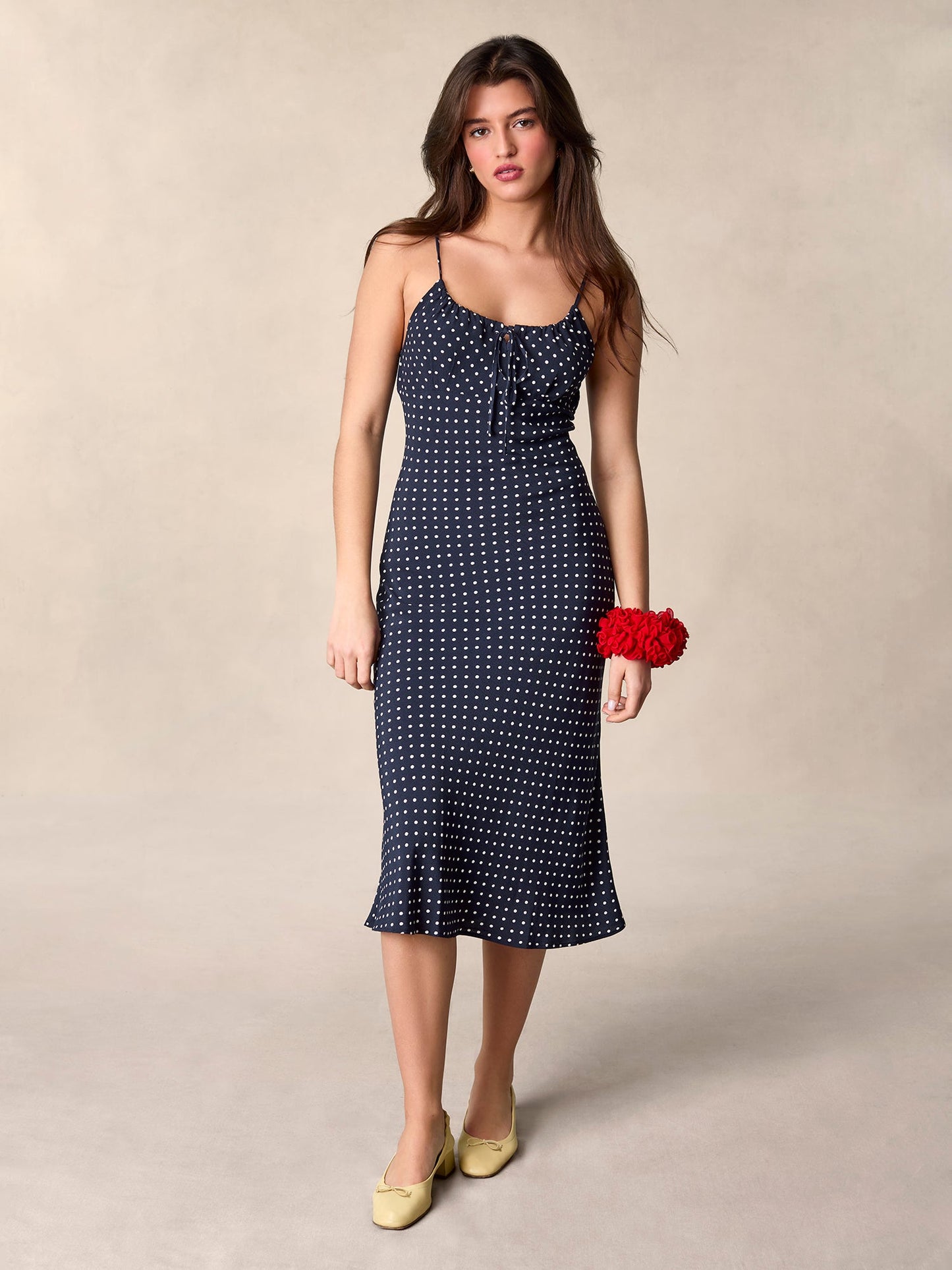 Robe Midi A Pois | Féminine & Légère | Été & Déjeuners Én Terrasse