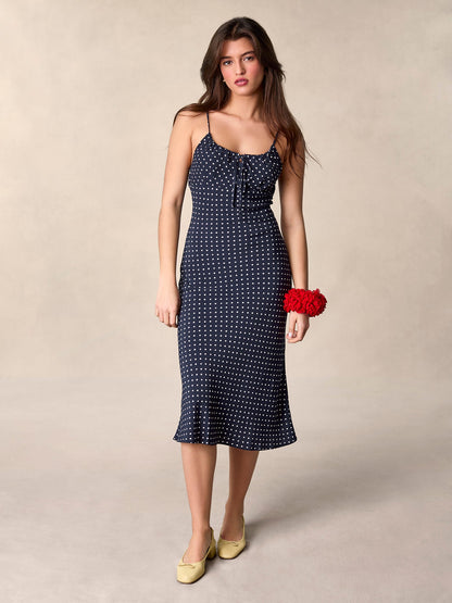Robe Midi A Pois | Féminine & Légère | Été & Déjeuners Én Terrasse