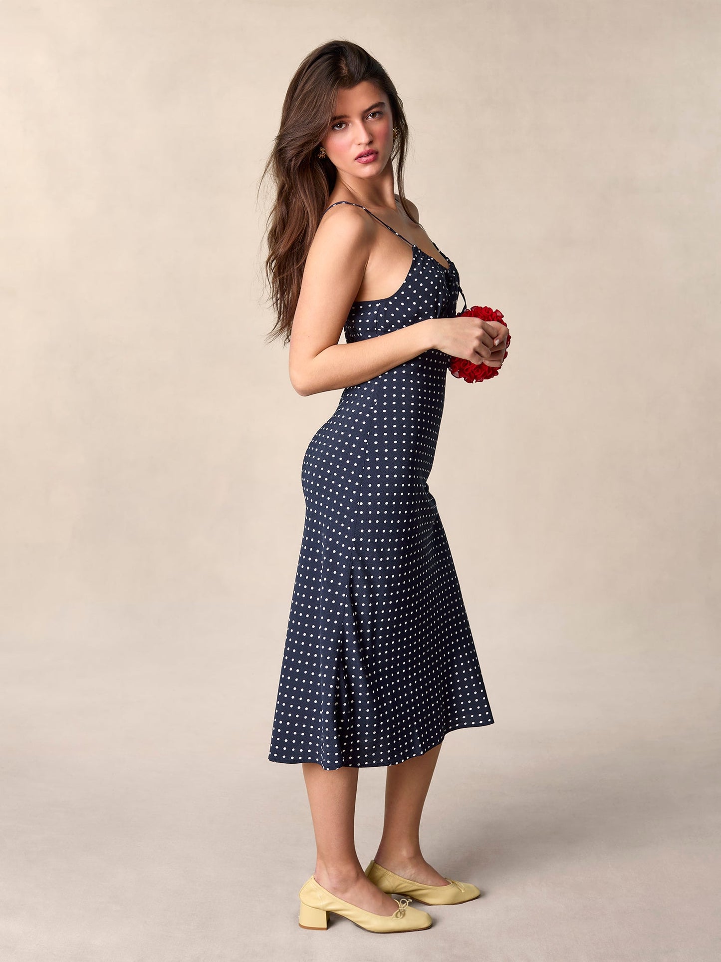 Robe Midi A Pois | Féminine & Légère | Été & Déjeuners Én Terrasse