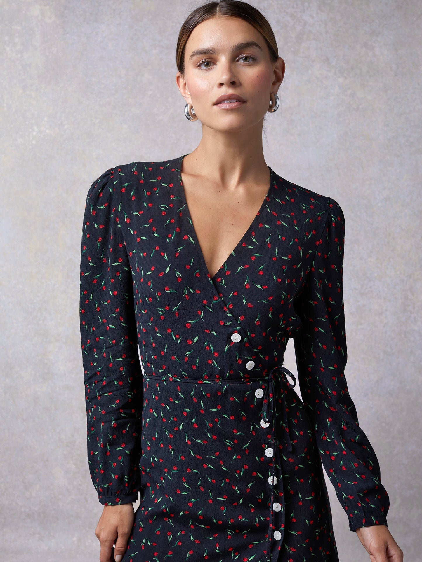 Robe Portefeuille A Pois | Moderne & Chic | Dîners & Sorties En Ville