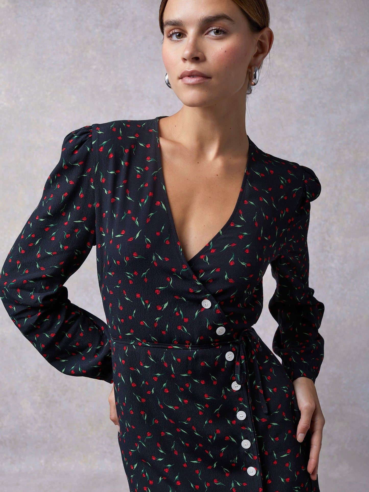 Robe Portefeuille A Pois | Moderne & Chic | Dîners & Sorties En Ville