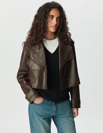 Veste Courte Effet Cuir