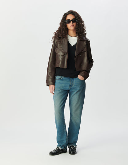 Veste Courte Effet Cuir