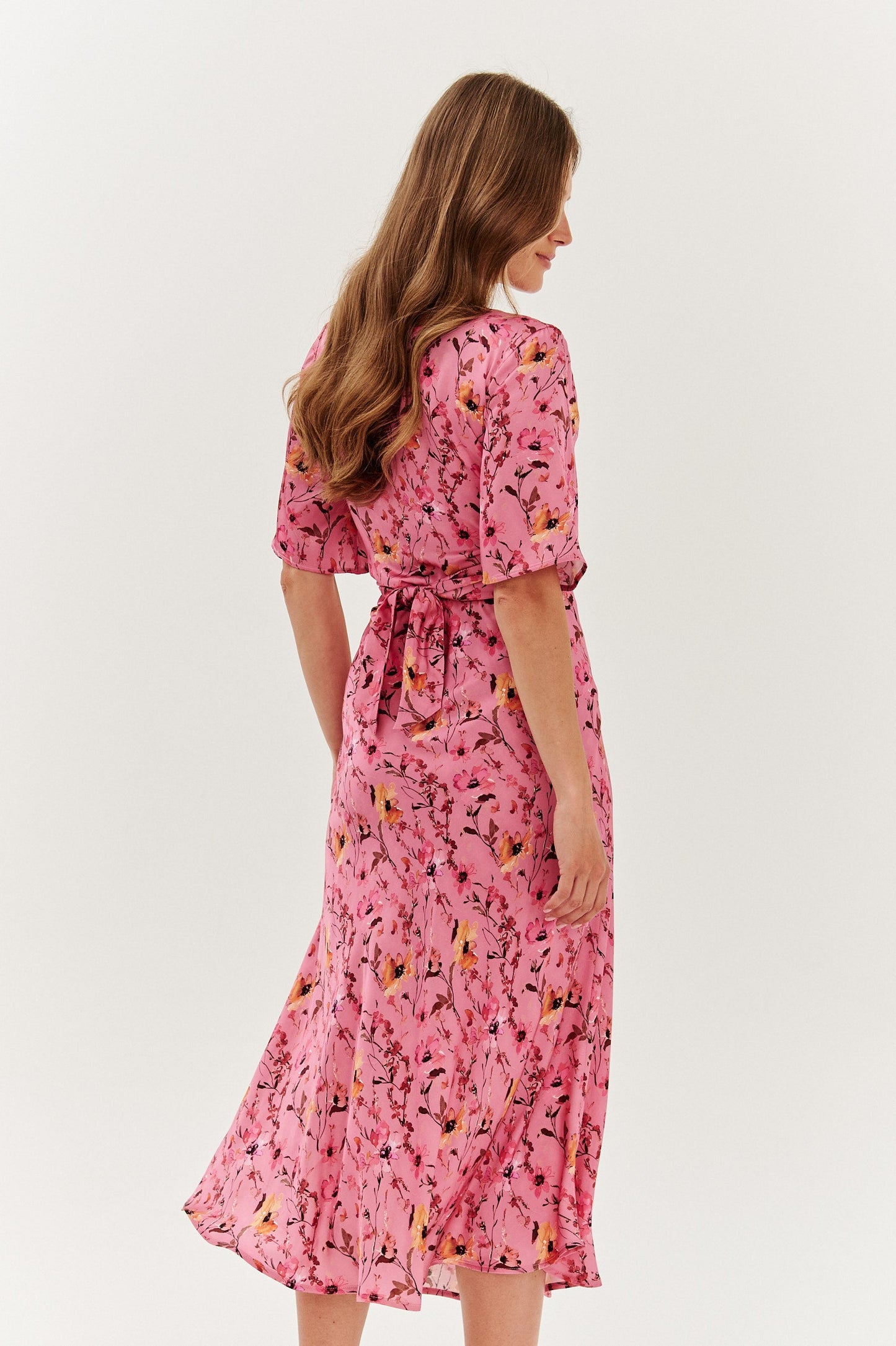 Robe En Viscose | Fluide Et Légère | Imprimé Floral Élégant | Parfaite Pour Les Mariages Et Les Événements D’Été