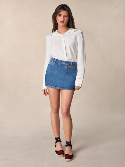 Jupe Mini | Denim Classique Et Décontractée | Intemporelle Et Robuste | Pour Le Quotidien