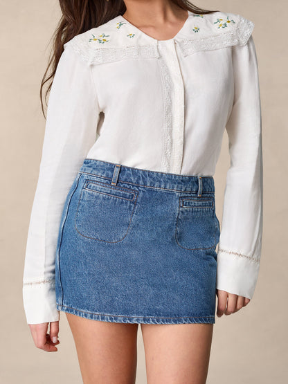 Jupe Mini | Denim Classique Et Décontractée | Intemporelle Et Robuste | Pour Le Quotidien