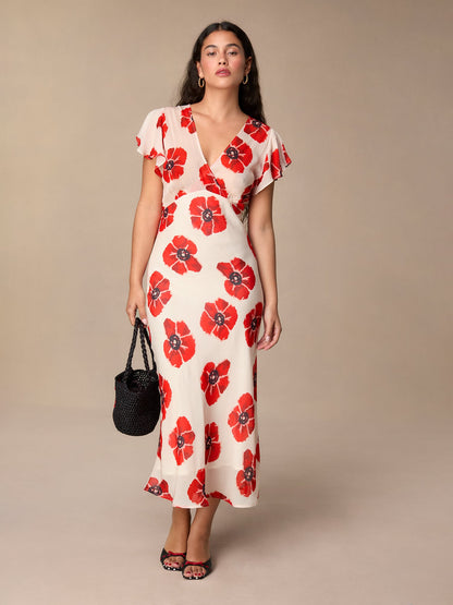 Robe Longue Fleurie | Viscose | Légère et Respirante