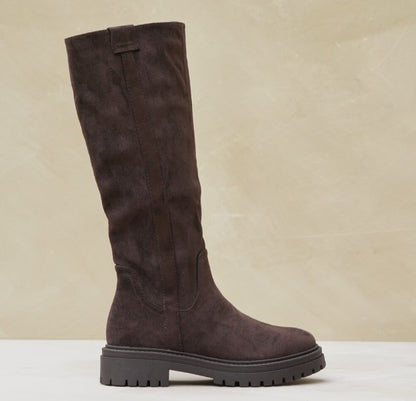 Bottes Femme | Effet Suédine | Semelle Crantée | Confort & Style Urbain