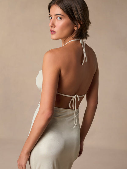 Robe Satinée Longue | Élégante & Fluide | Soirées d’Été & Événements Chic