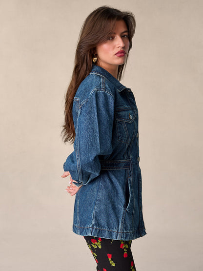 Veste Femme | Denim Cintrée et Intemporelle | Idéale pour un Look Urbain Décontracté