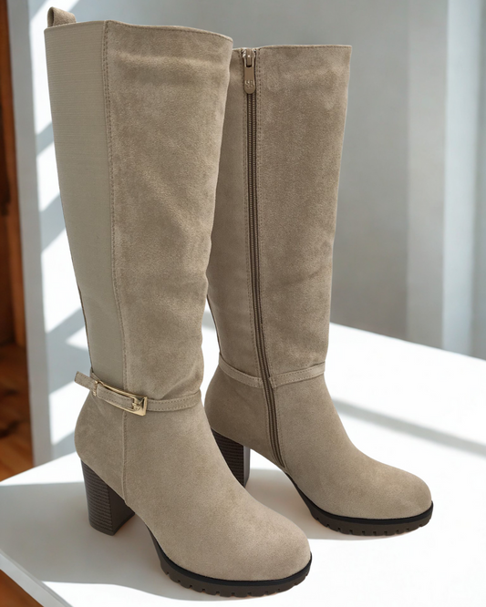 Bottes Femme | Hautes à Talon Bloc | Parfaites pour Automne Chic, Hiver ou Tenues Élégantes