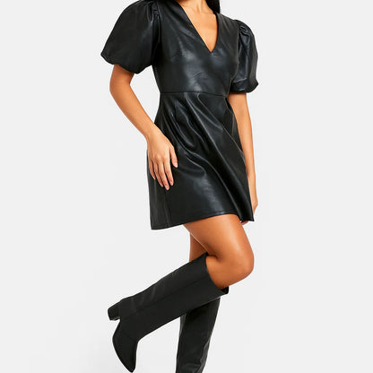 Bottes Femme | Hautes Noires Élégantes | Parfaites pour Bureau, Soirée ou Look Minimaliste