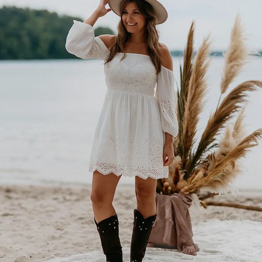 Bottes Femme | Style Western Clouté | Parfaites pour Automne, Festival ou Look Bohème Tendance