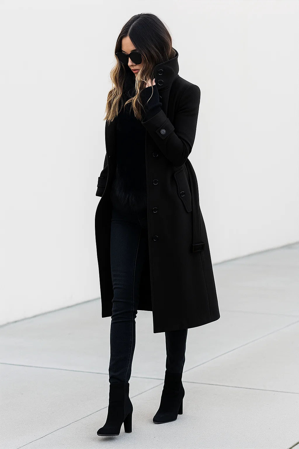 Manteau Femme | Long Et Cintré | Élégant Et Chaud | Parfait Pour l’automne Et l’hiver