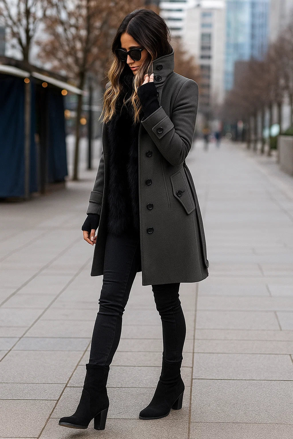 Manteau Femme | Long Et Cintré | Élégant Et Chaud | Parfait Pour l’automne Et l’hiver