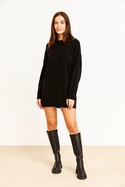 Bottes Hautes Femme | PU Effet Cuir Et Semelle Crantée | Parfaites Pour L’Hiver Et Un Look Urbain