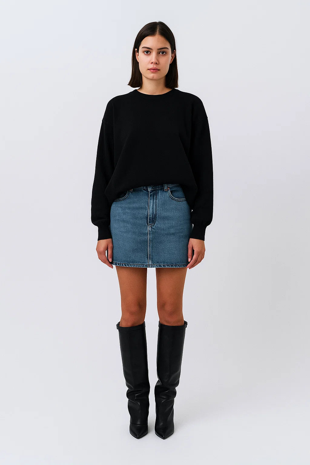 Bottes Hautes Femme | Cuir Lisse Véritable Et Tige Souple | Élégantes Et Modernes Pour L’Hiver