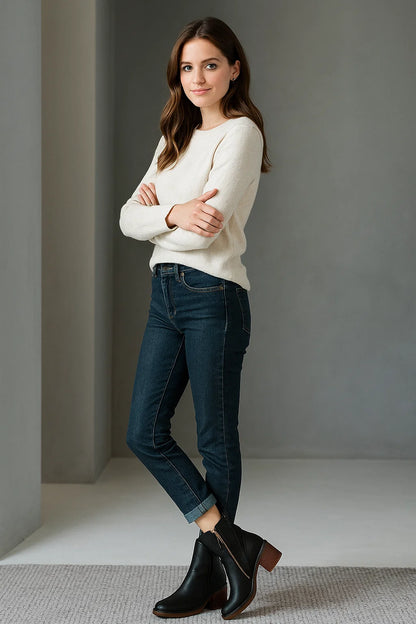 Bottes Femme | Cuir Synthétique PU | Confortables Et Élégantes | Pour Le Quotidien En Automne-Hiver