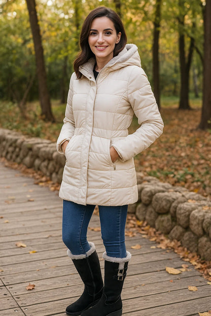 Bottes Femme | Mi-Mollet Fourrées | Chaudes Et Confortables | Pour L’Hiver Et Les Balades Extérieures