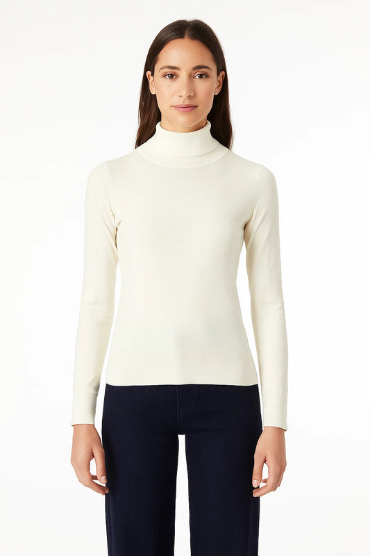 Pull Col Roulé en Maille Fine