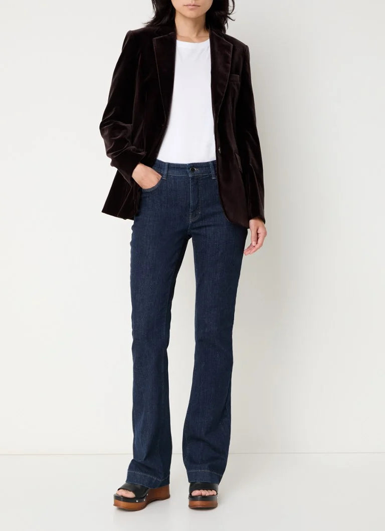 Blazer Femme Velours | Coton Stretch | Élégant Et Confortable | Parfait Pour Les Tenues Habillées Ou Casual-Chic