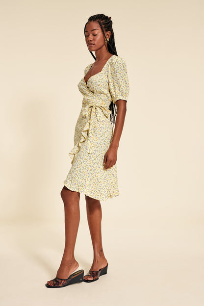 Robe Portefeuille Fleurie | Élégante & Légère | Été & Sorties Décontractées