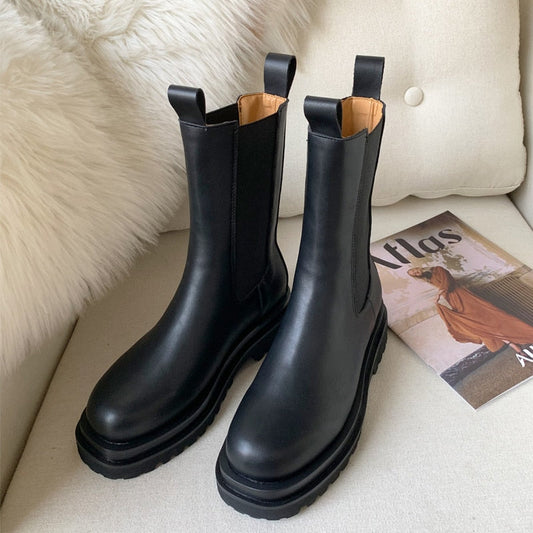 Bottes Femme | Plateforme Confortable | Résistantes Et Tendance | Pour L’Automne Et L’Hiver