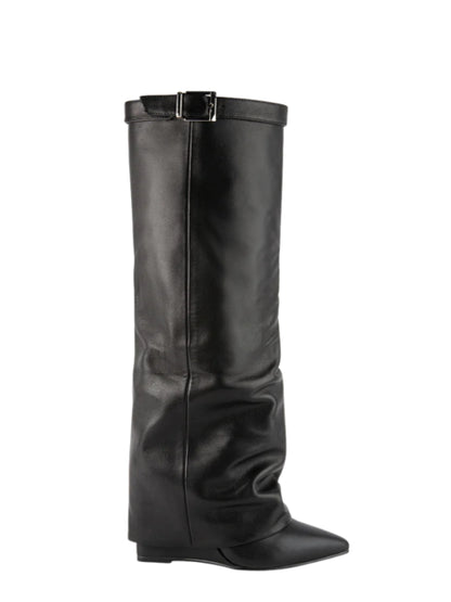 Bottes Hautes Femme | Cuir Lisse Véritable Et Tige Souple | Élégantes Et Modernes Pour L’Hiver