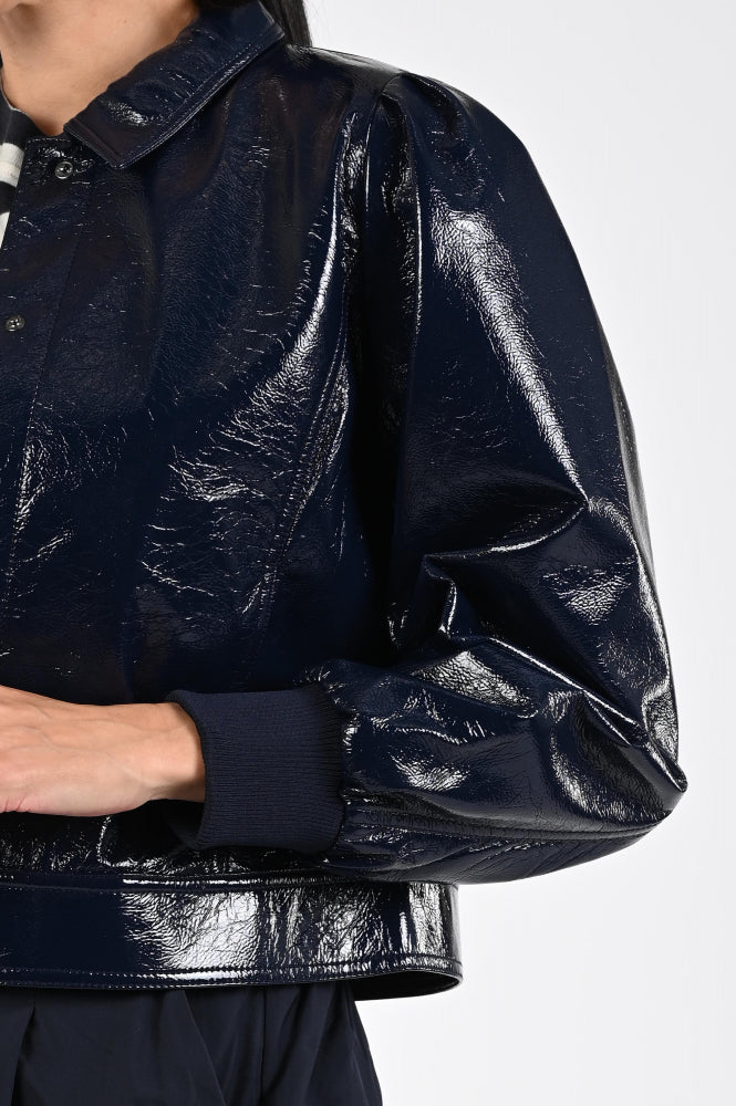 Veste Courte Effet Vinyle