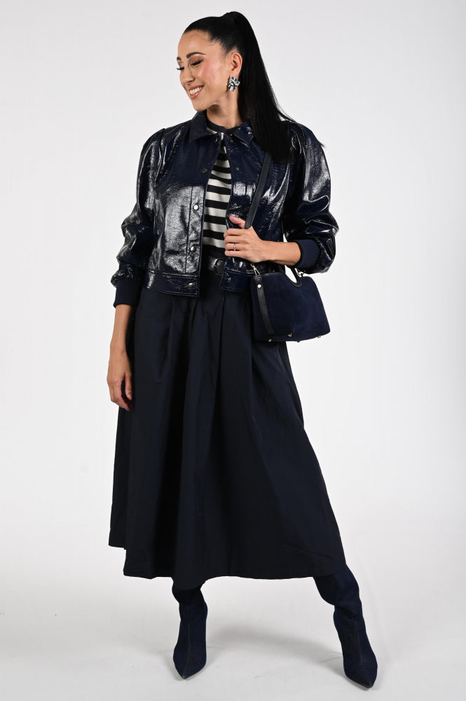 Veste Courte Effet Vinyle